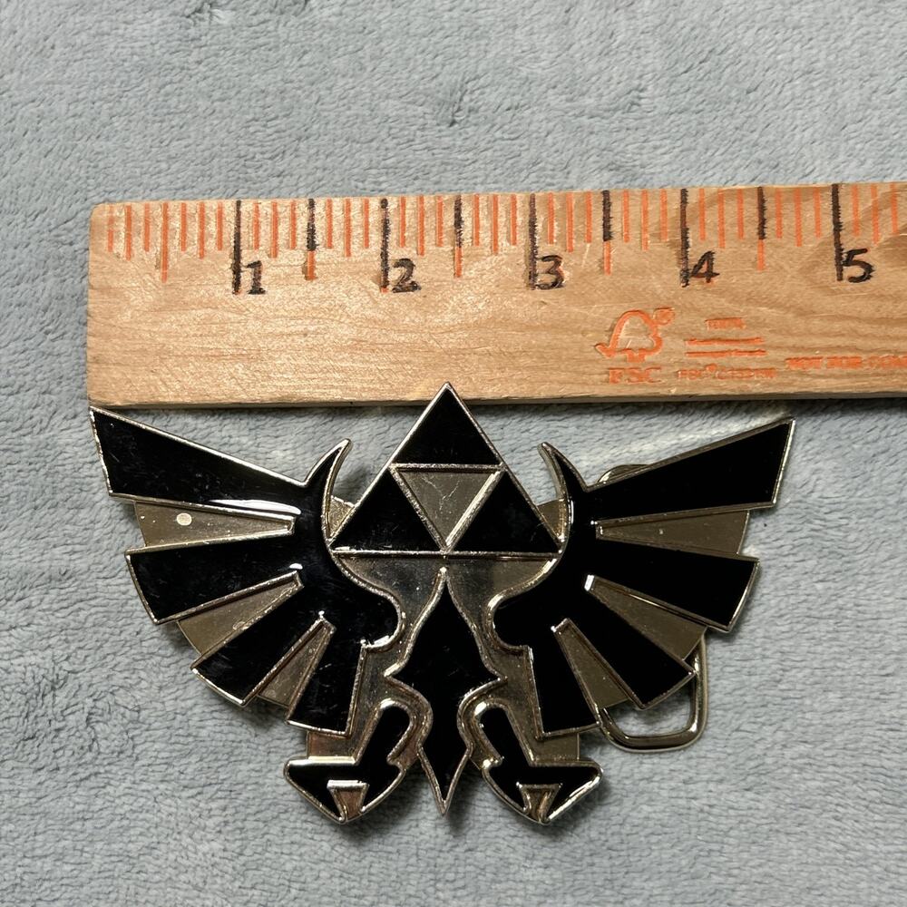 Y2k 2000s Legend Of Zelda Triforce Belt Buckle Metal Nintendo 2009 Excellent CON - Picture 2 of 11